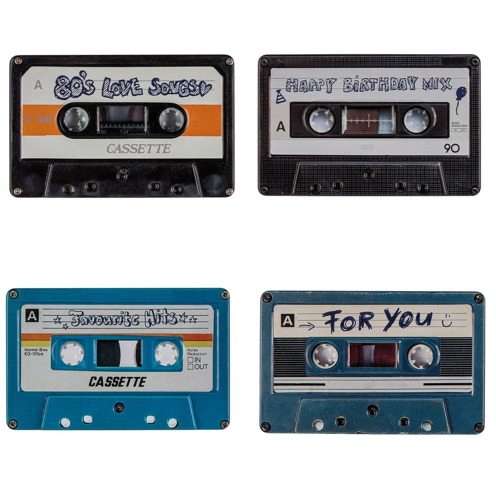 Fussmatte Musikkassette – 40 X 60 Cm, Schwarz/gelb, Waschbar Bis 30°C, Mit Umlaufendem Rand