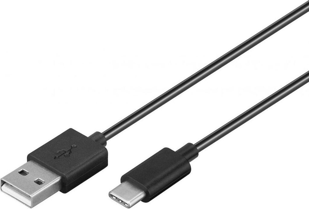 Goobay USB-Kabel 1m schwarz USB 2.0 USB-A auf USB-C Produktbild 