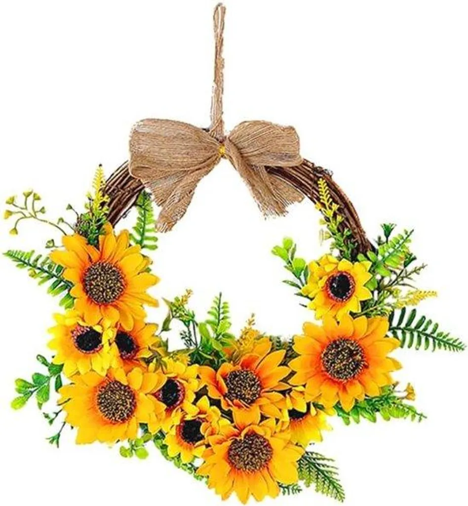 Guirlande fleurs artificielles résistante avec feuilles vertes 2m