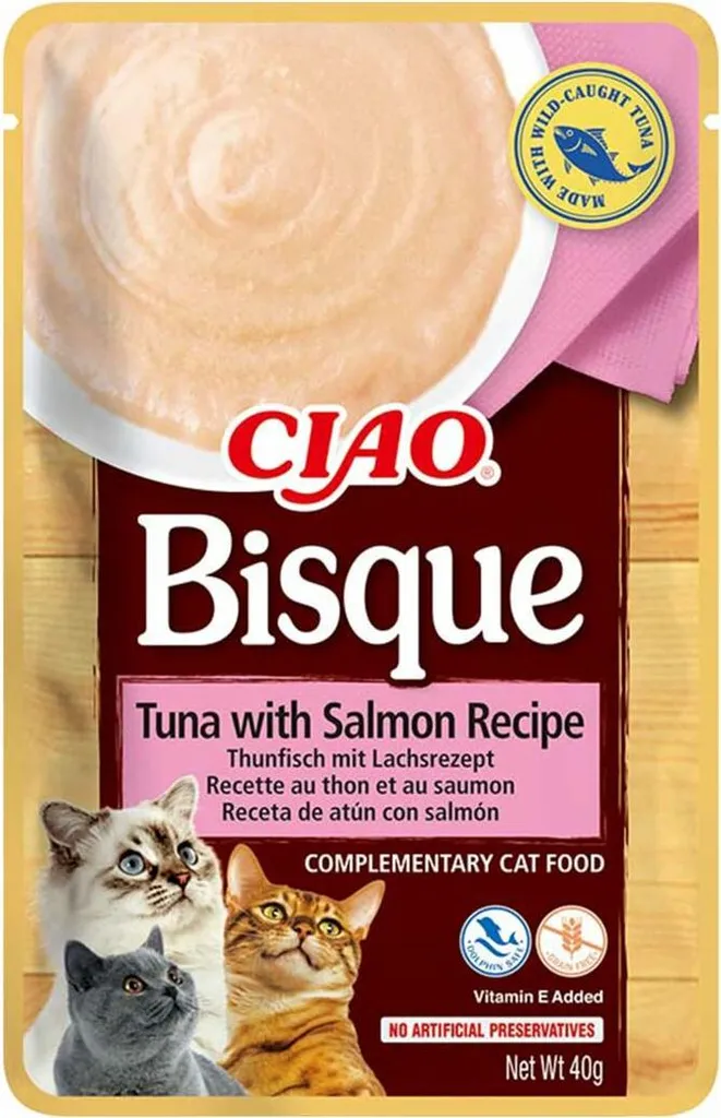 Soupe pour Chat Churu CIAO Bisque Thon Saumon - Pochon de 40 Grammes