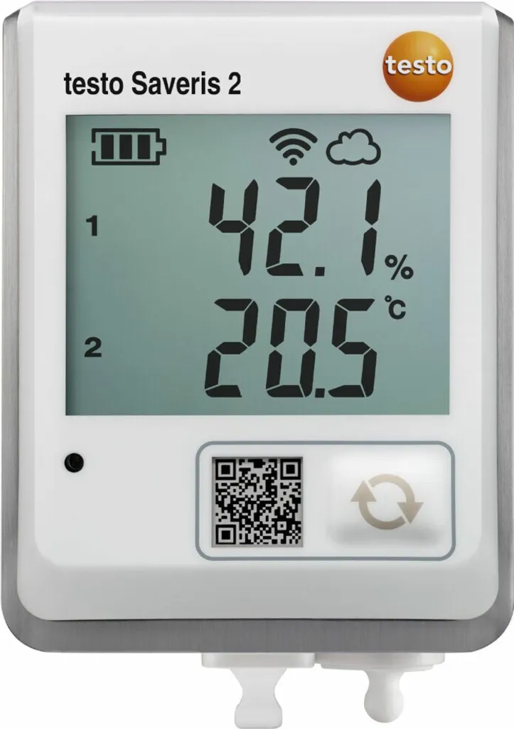testo Saveris 2-H2 Enregistreur WiFi avec Alertes SMS et Grand Écran LCD
