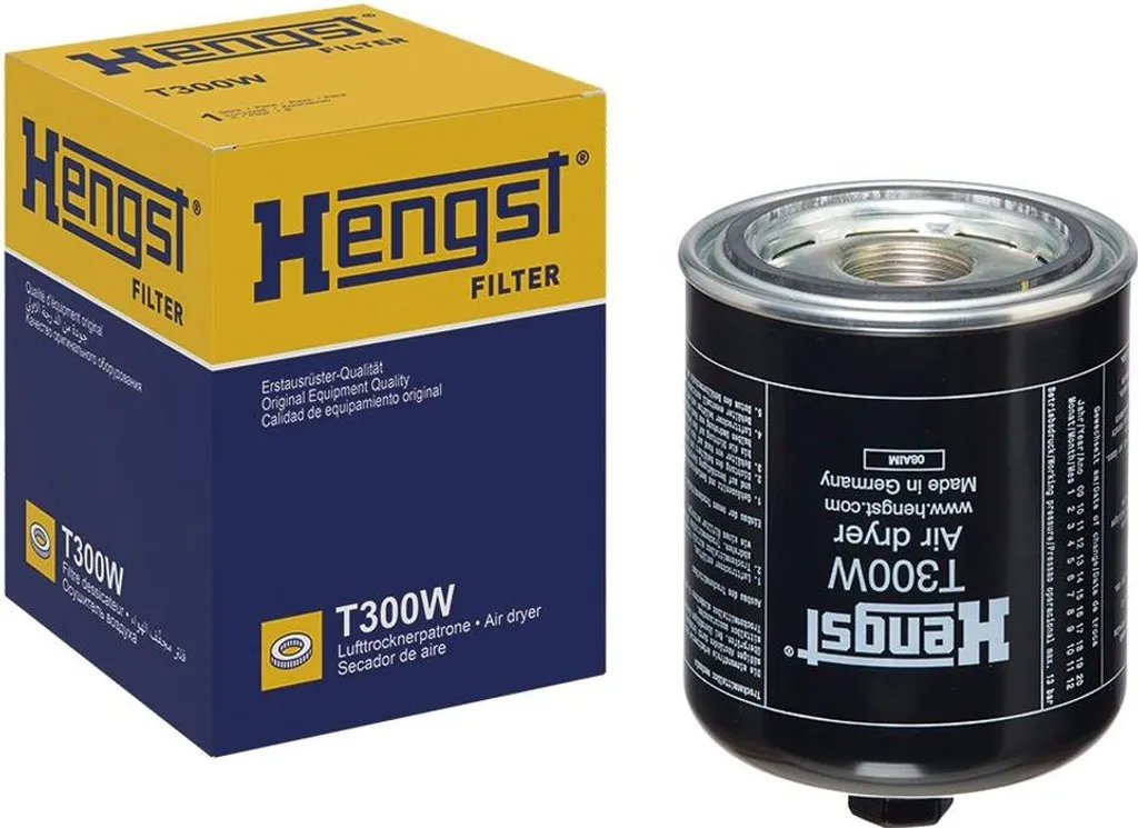 Cartouche d'Air Comprimé HENGST T300W pour Entretien Système Freinage