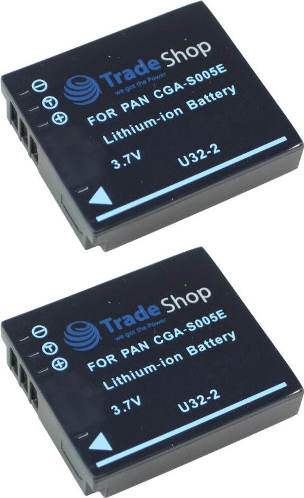 2x Trade-Shop Li-Ion Akku 3,6/3,7V / 1600mAh für 3M Mpro 110 Micro Projector FAVI Mini Projector, PJM-1000