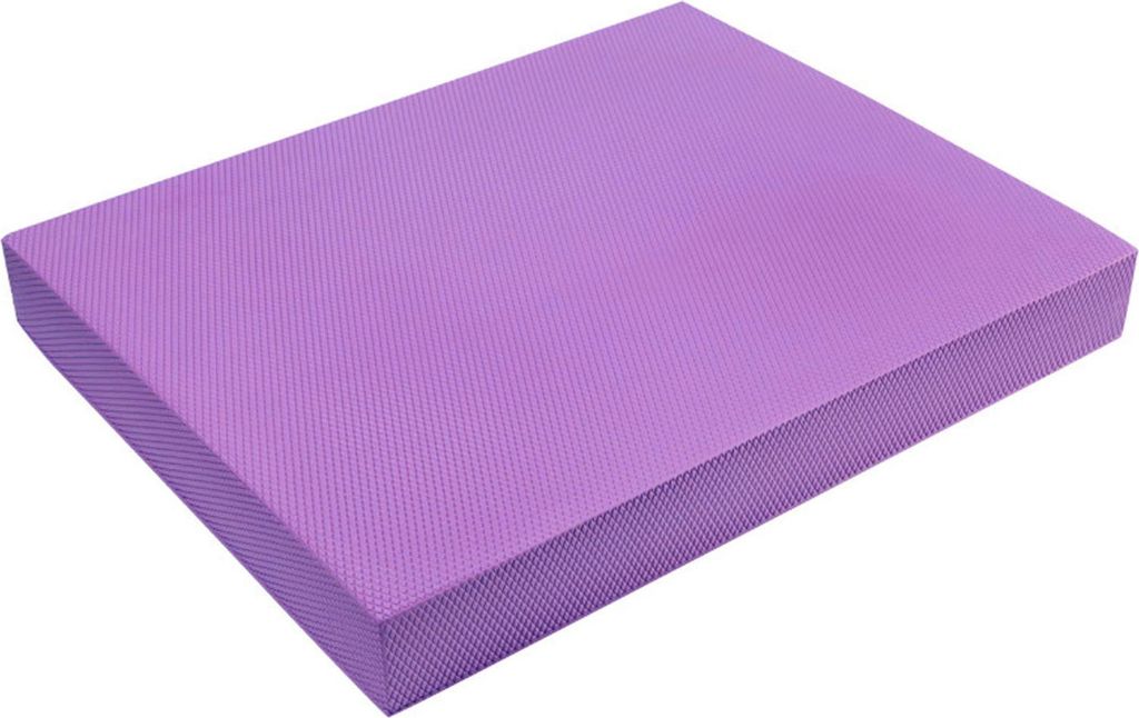 TPE-Balance-Trainings-Schaumstoffpolster, flache Unterstützung, weiches Kissen, hoher Rückprall, Übung, Fitness, Yoga-Matte, dunkles Rattan-Lila