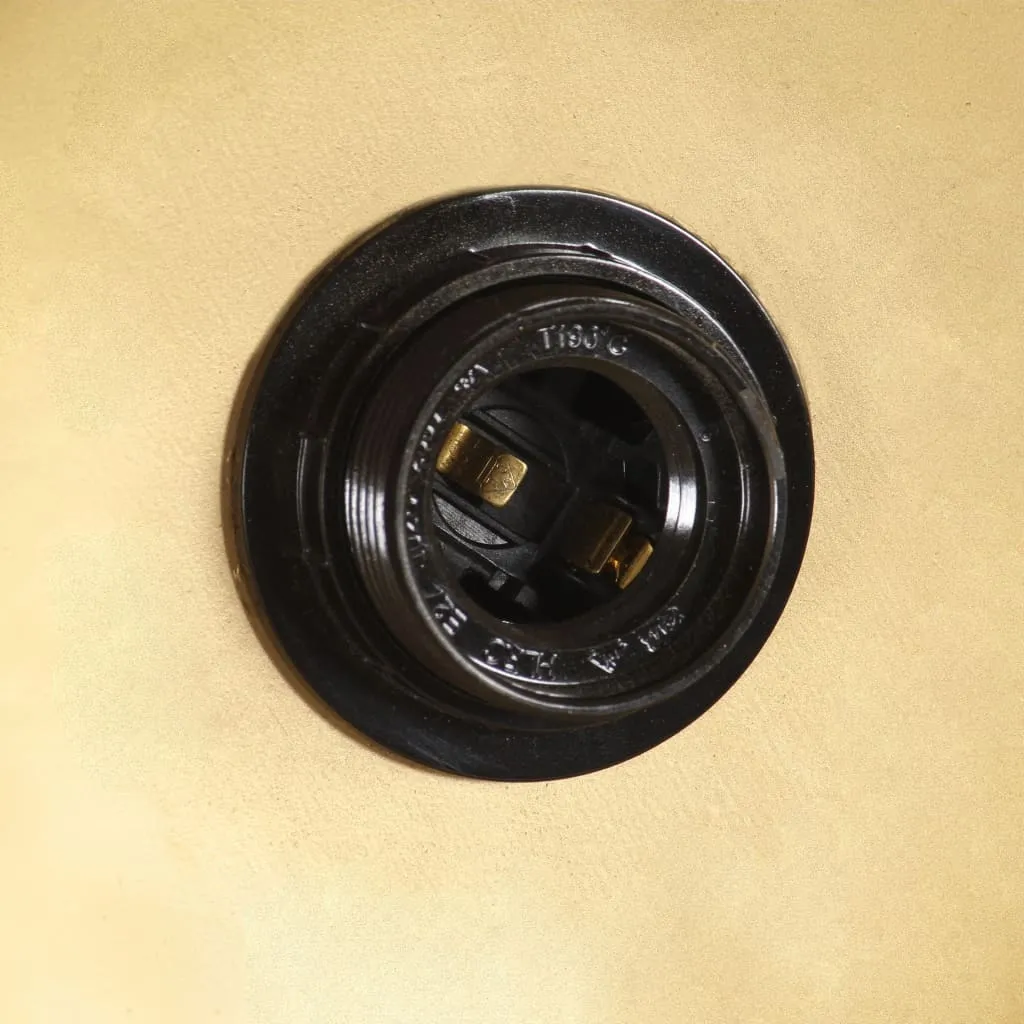 Lampada Sospensione 40 cm Ottone Industriale E27 - Metallo di Qualità - 8