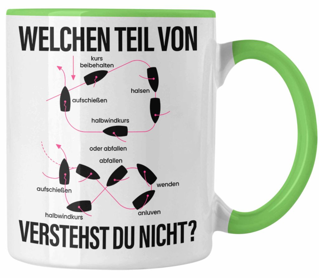 Schiff Fahrer Tasse Kapitän Manöver Boot Yacht Geschenk Lustig Welchen Teil Verstehst Du Nicht (Grün)