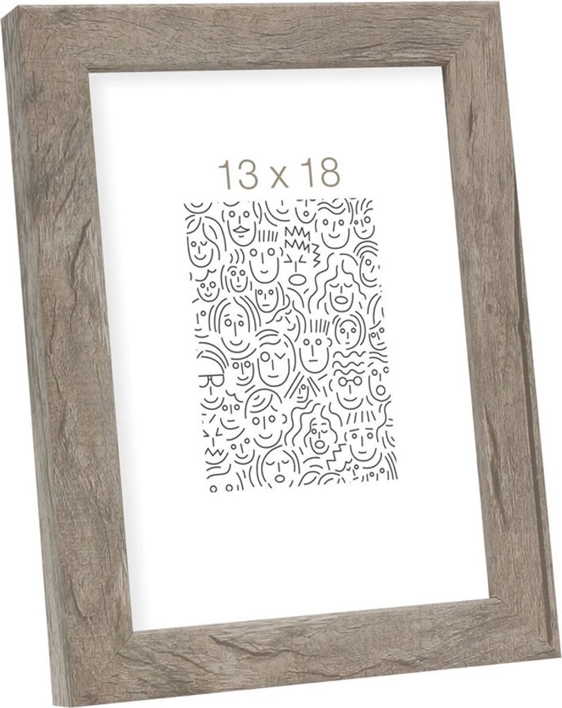 Trendline Bilderrahmen 10x10 bis 50x70 Panorama Deko Foto Rahmen Lifestyle - Farbe: Grau | Format: 30x60