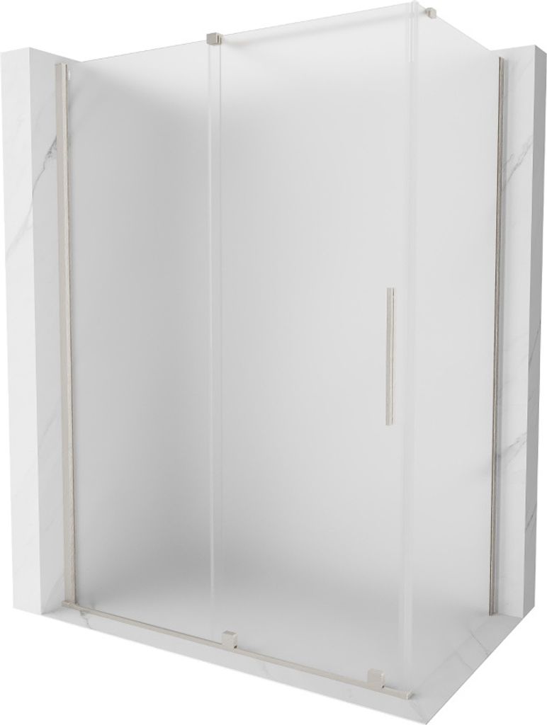 Mexen Velar Schiebetür-Duschkabine 160x90 cm, Frost, Nickel geb.