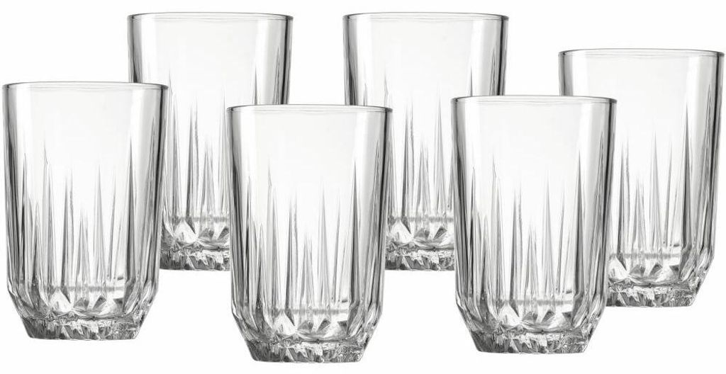Ritzenhoff & Breker Trinkglas 6er Set Palace, Becher, Glas, Klar, 350 ml, 820188