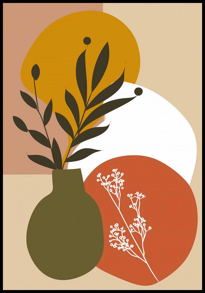 Plakat 68x98cm Blumen in der Sonne