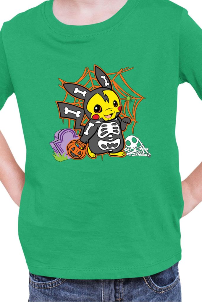 Kinder T-Shirt Japan Manga Anime Comics Pokemon 038, / Grün