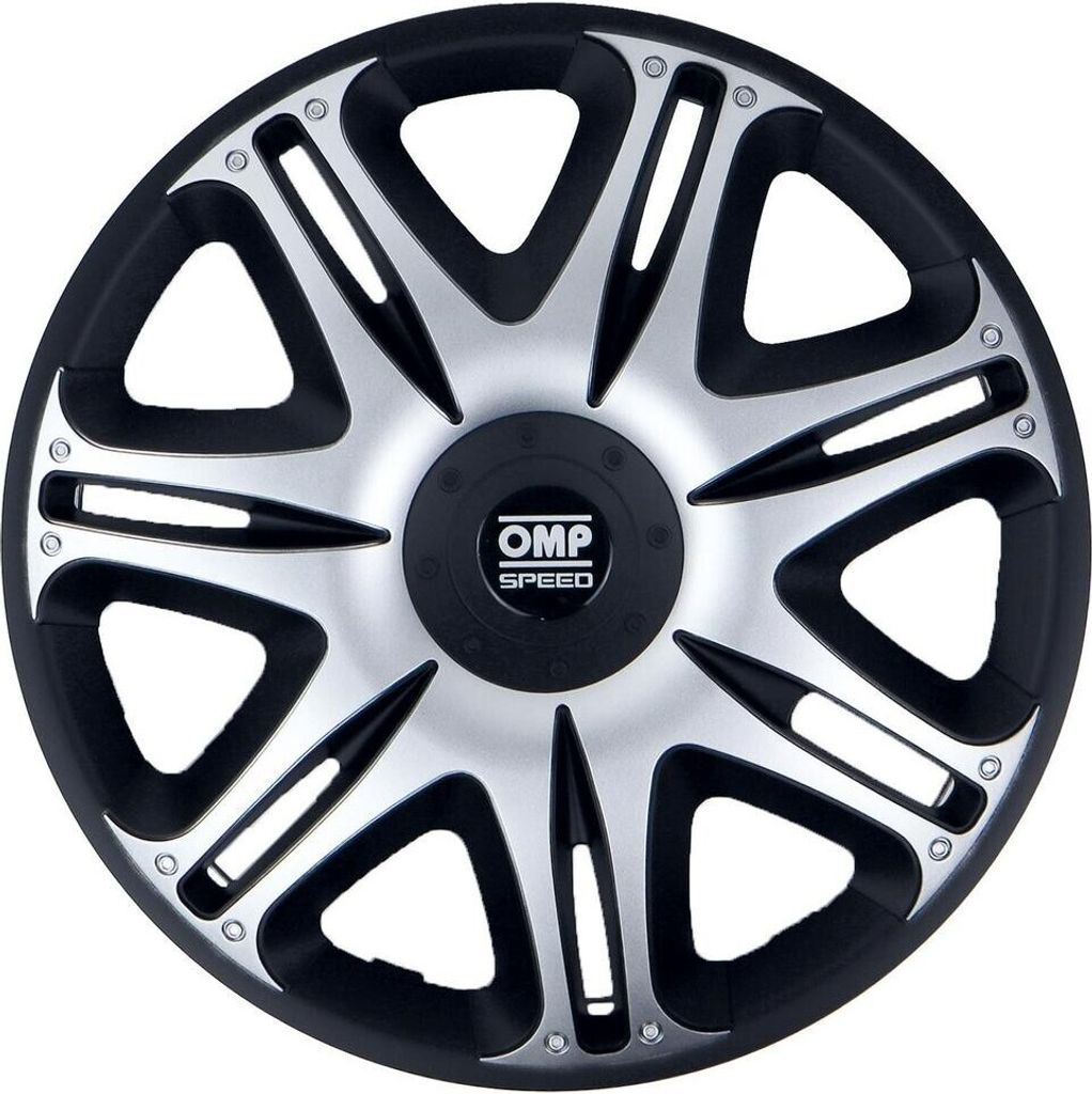 13" Zoll Radkappen Schwarz Silber Radzierblenden Radblenden OMPS07031312 OMP