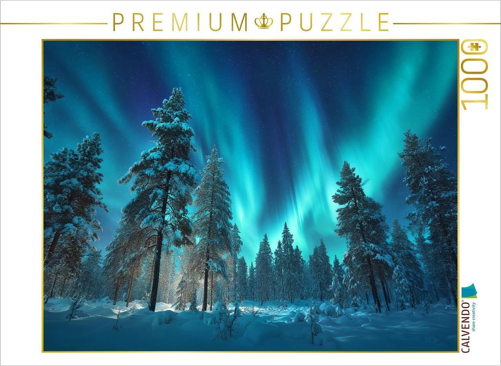 CALVENDO Puzzle Wenn der Himmel tanzt, vergessen wir die Zeit | 1000 Teile Lege-Größe 64x48cm Foto-Puzzle für glückliche Stunden