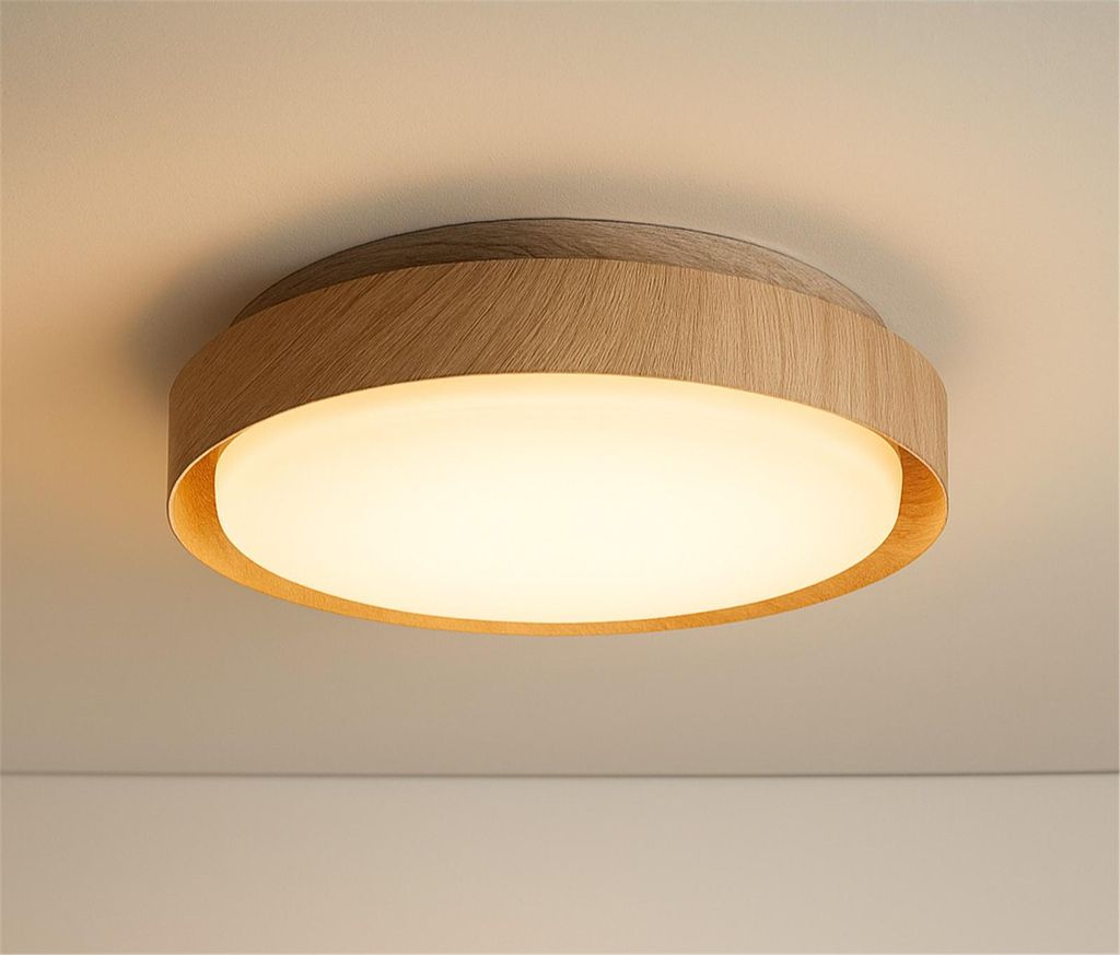 Ledvance LED Deckenleuchte Orbis Madrid Holz Ø29cm max. 2 x Produktbild 