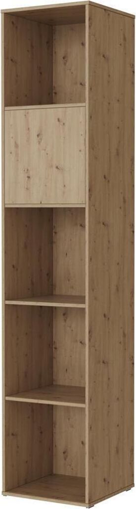 SMARTBett Standregal, Würfelregal für Wohnzimmer, Kinderzimmer, Schlafzimmer und Büro | Regal Wildeiche + 1 Tür Wildeiche