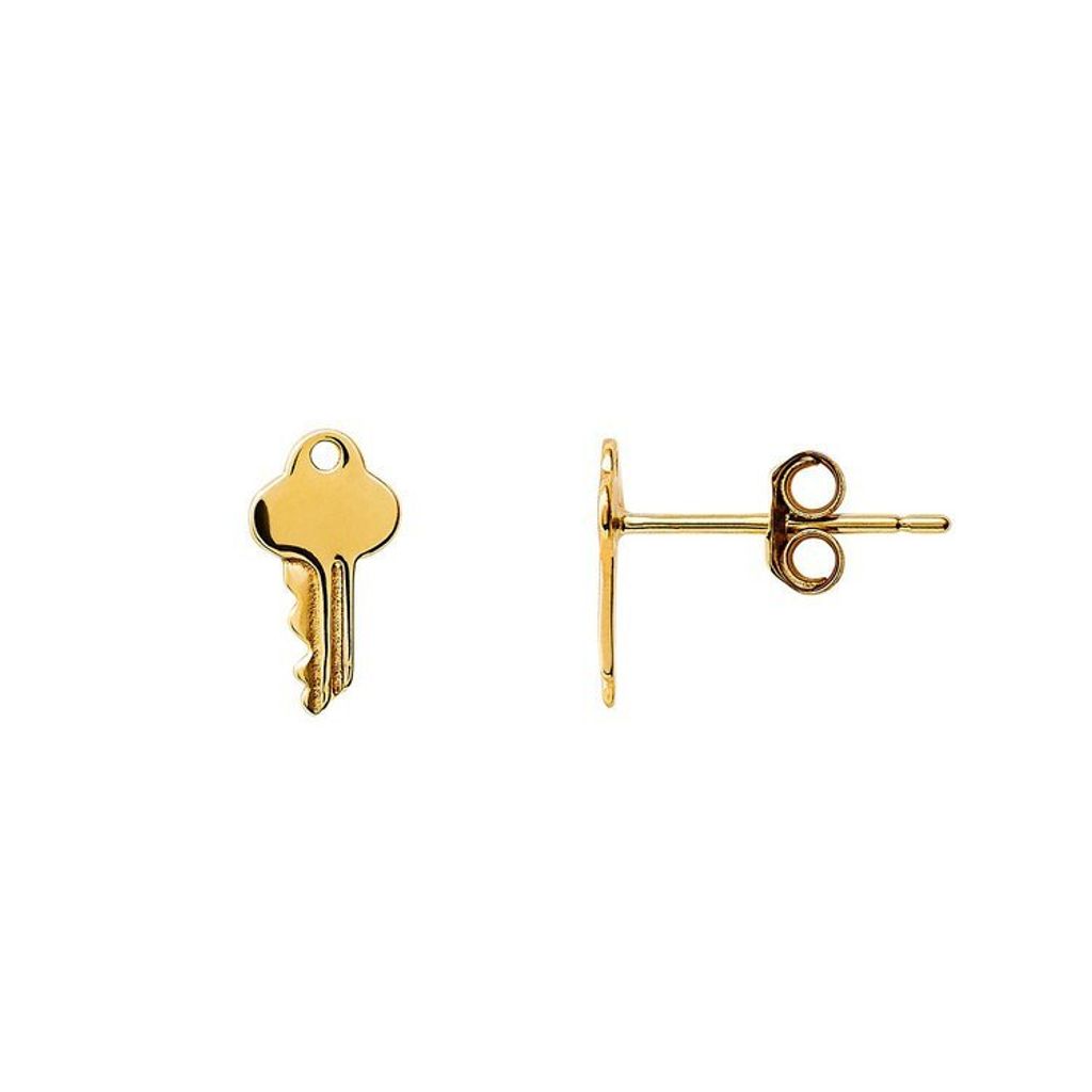 Xenox XG9K4021G Ohrstecker Ohrringe Mädchen Damen Schlüssel Gelbgold 375/-