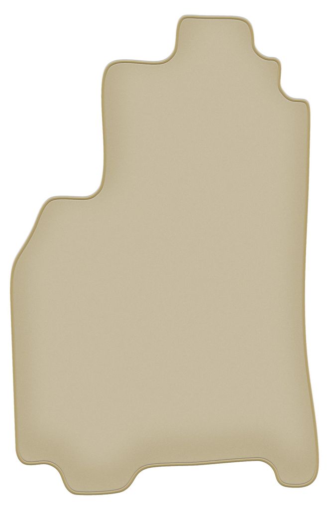 Fahrerfußmatte Velours PREMIUM beige passend für Ford Cougar (1998-2004, Coupe) – mit Befestigungen – passgenau