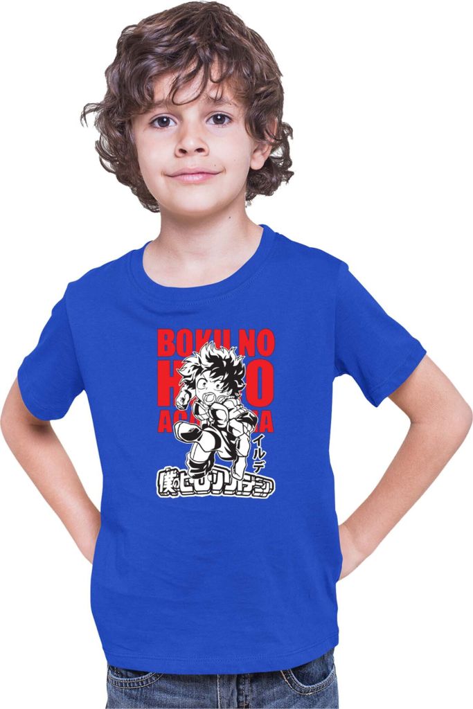 Kinder T-Shirt Japan Anime Manga My Hero Anime Academia 02 Hero School, 5-6 Jahr - 116 / Blau