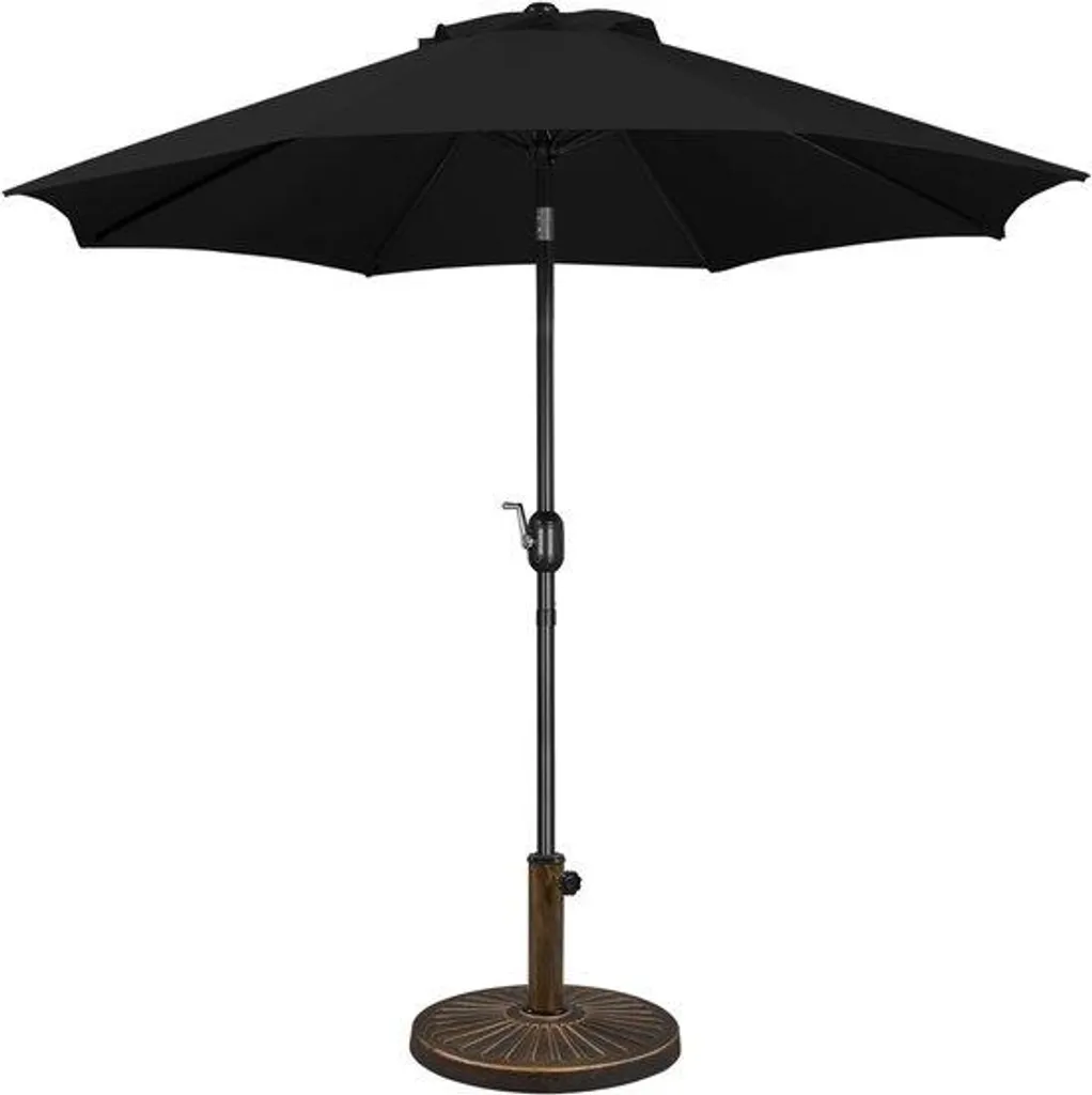 Parasol de marché rond inclinable 10kg pour terrasse et extérieur
