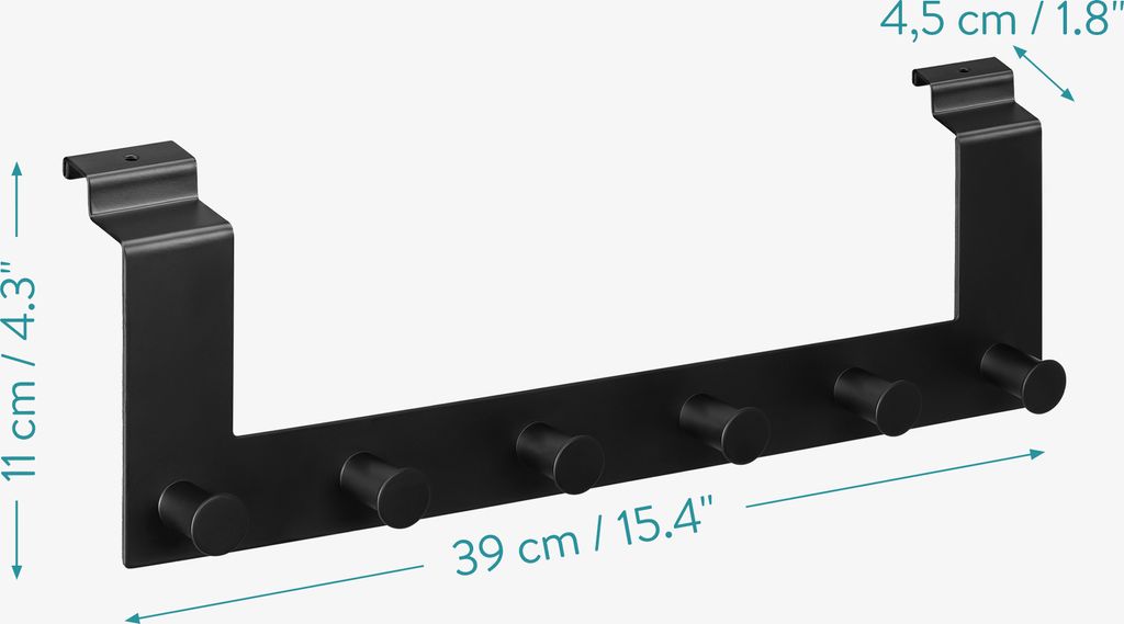 Navaris Türhaken Haken zum Einhängen - Handtuchhalter Produktbild 6