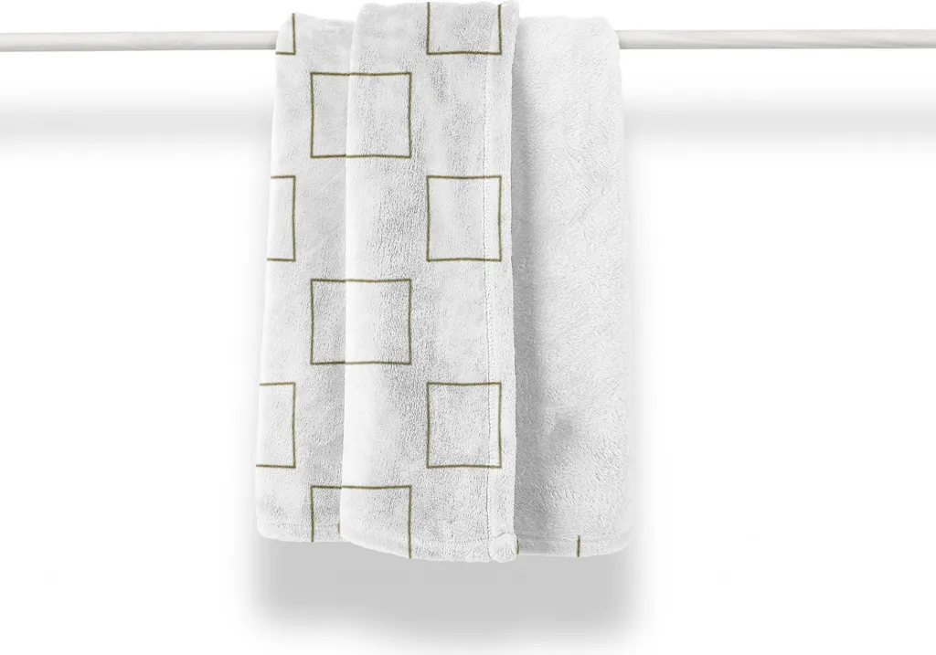 Coperta Plaid ABAKUHAUS Bianco Polvere 125x175 cm | Pile Flanella Morbido