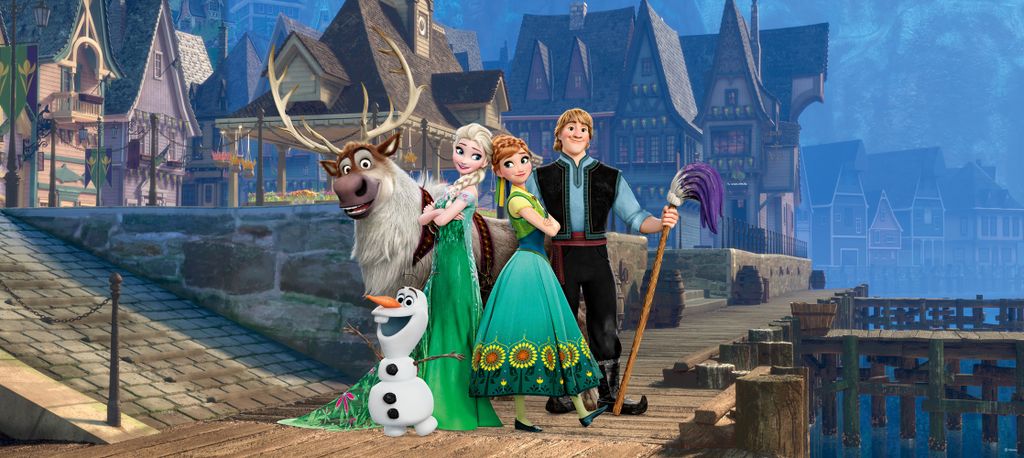 Disney Poster Die Eiskönigin Blau, Grün und Braun - 600885 - 202 x 90 cm