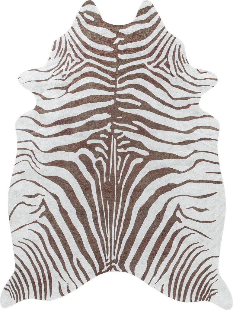 Tapis Etosha Zèbre 150x200cm antidérapant tissé à plat aspect peau