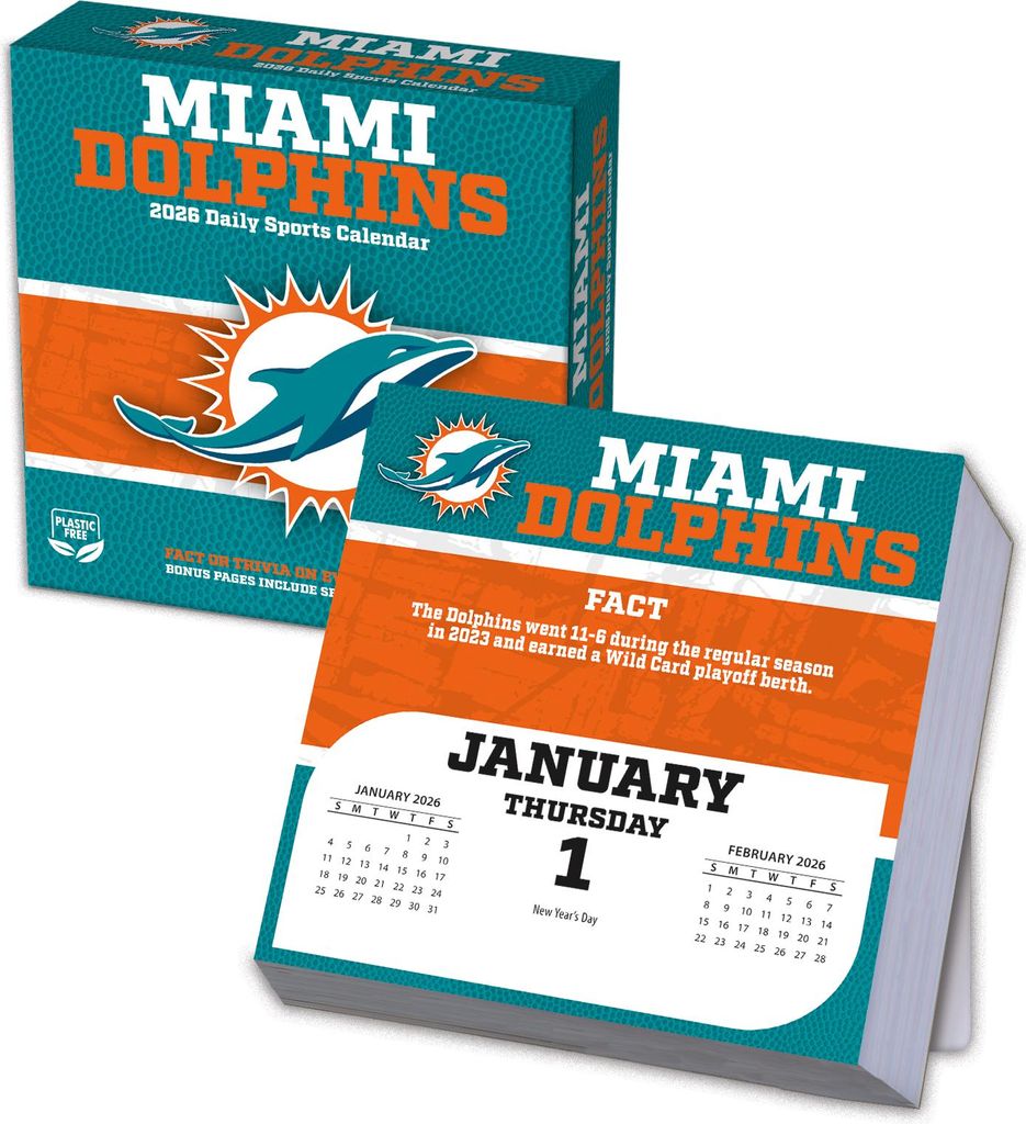 Turner Miami Dolphins NFL  Boxkalender 2026 Produktbild 