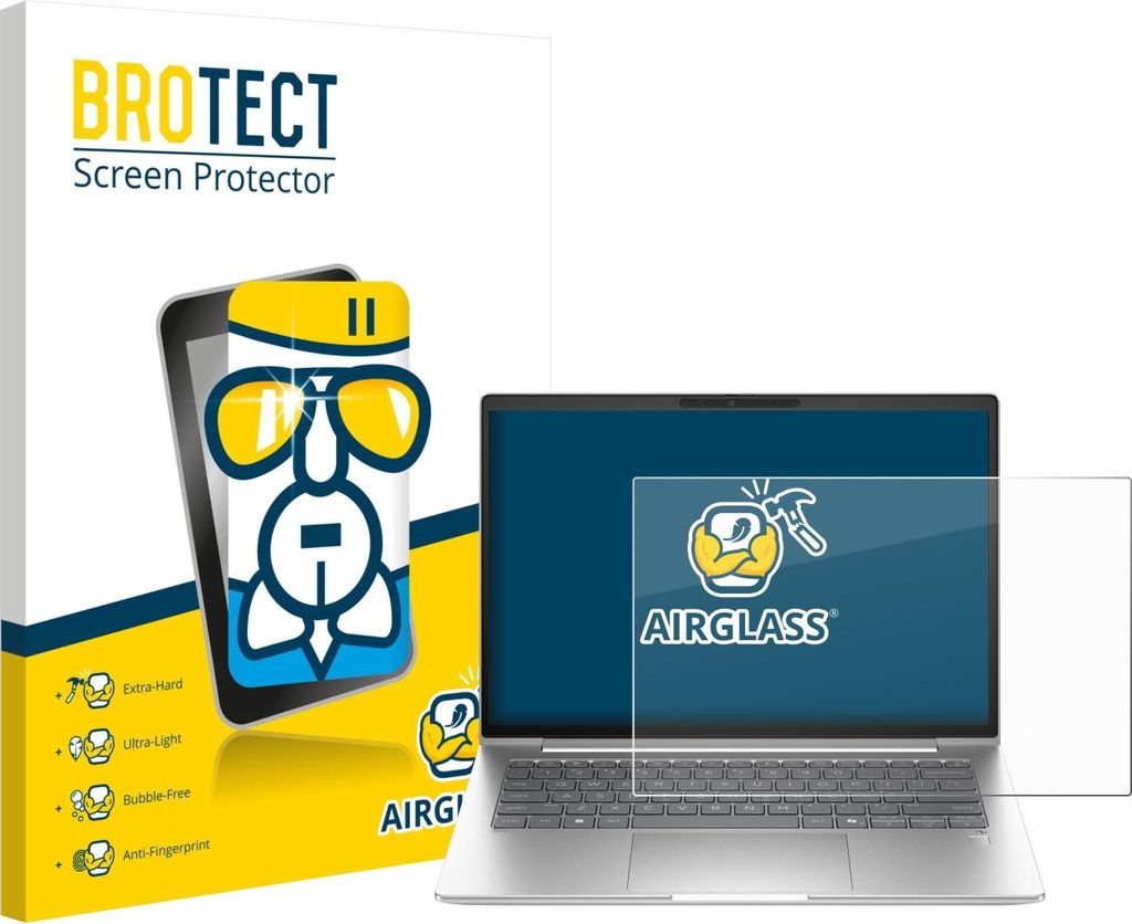BROTECT Schutzglas für HP EliteBook 6 G1a 14" Schutzfolie Panzer Folie Glas Display Schutz klar