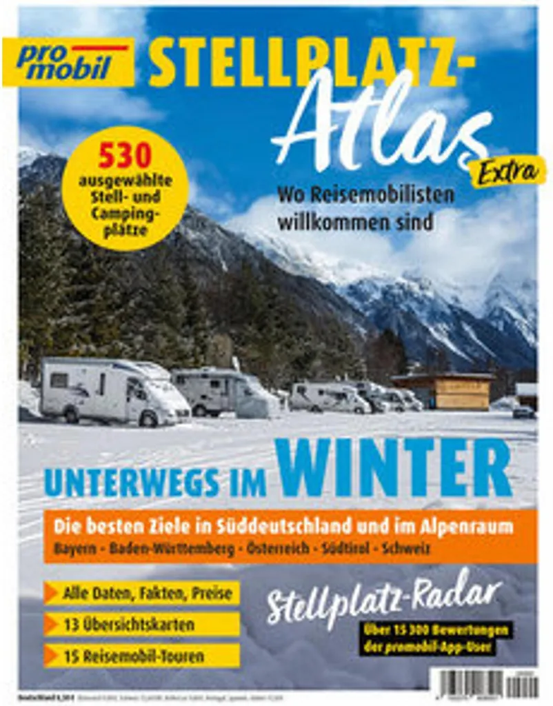 Pro Mobil Stellplatz-Atlas 02/2024 : Guide Aires de Camping-Car Europe