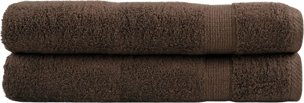 Prémiové ručníky SOLUND 2 ks hnědé 100x200 cm 600 g/m² Obrázek produktu 