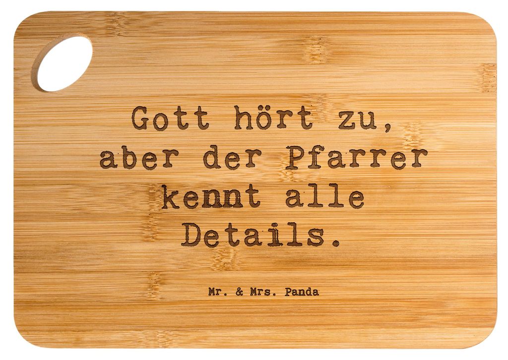 Mr. & Mrs. Panda Schneidebrett Spruch Pfarrer Details - Transparent - Geschenk, Inspiration durch, Frühstücksbrettchen, Wertschätzung, Holzbrett...