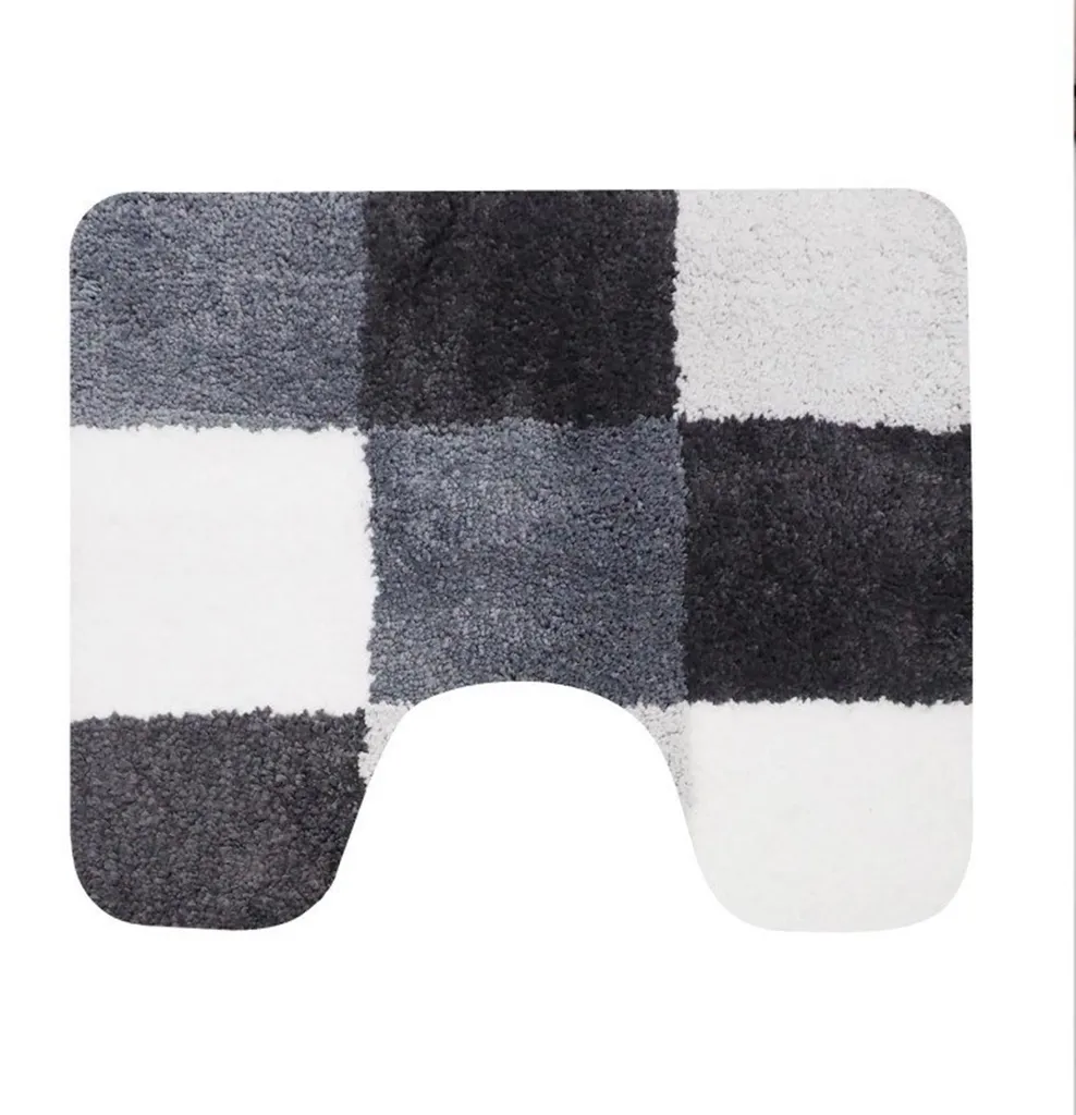 Tapis WC Gris 60x50 cm Brest Grey - Texture Moelleuse Maison Néerlandaise