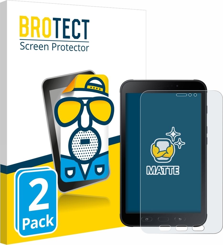 2x BROTECT Schutzfolie für Samsung Galaxy Tab Active 2 Displayschutz Displayschutzfolie Folie Matt Entspiegelungsfolie