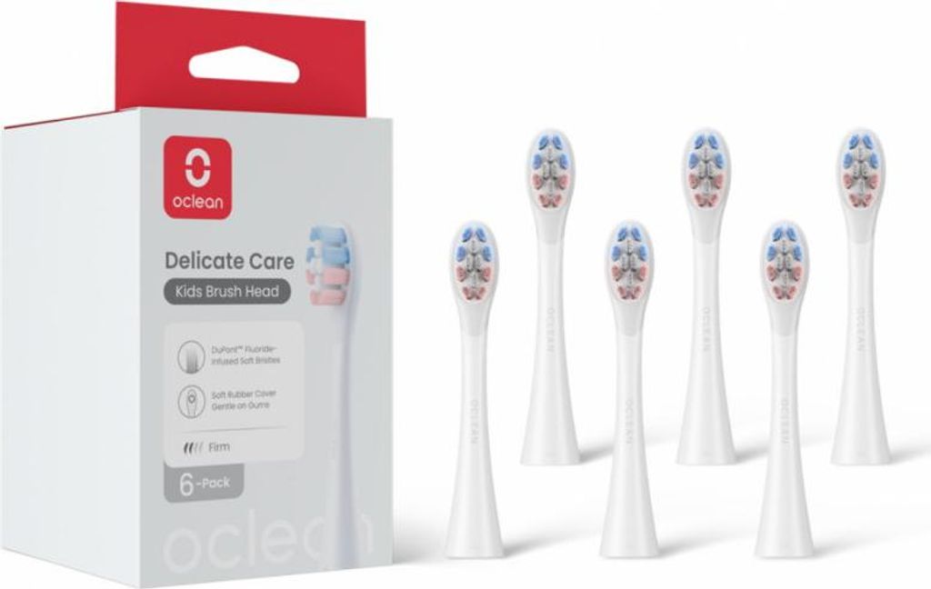 Oclean Delicate Care Kids lasten harjaspäät, 6 kpl, Immagine del prodotto 