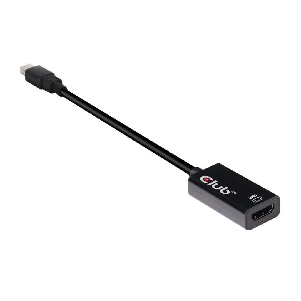 Adaptateur Vidéo 4K60Hz HDR Mini DisplayPort HDMI 2.0b Actif Club3D Noir