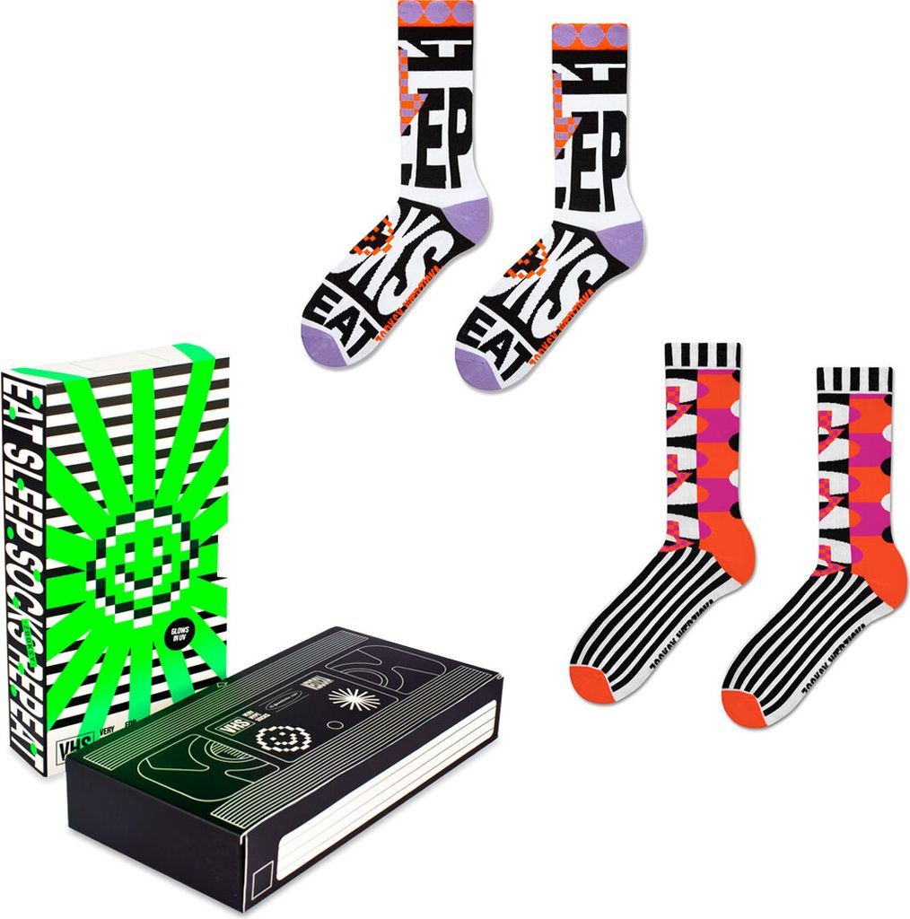 ZOOKSY Socken Bunt mit Coole Lustige Motiv VHS Love & Produktbild 