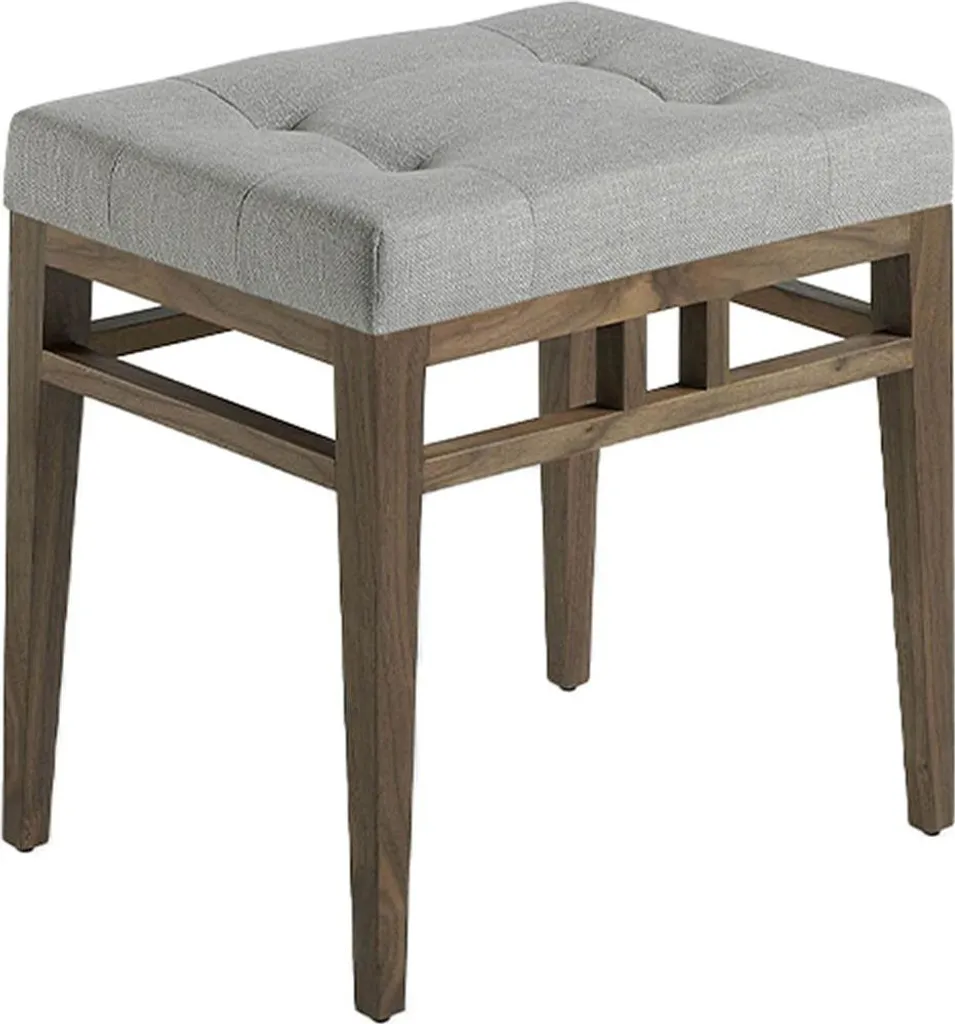 Tabouret en tissu gris Angel Cerdá 5027 au design moderne et épuré