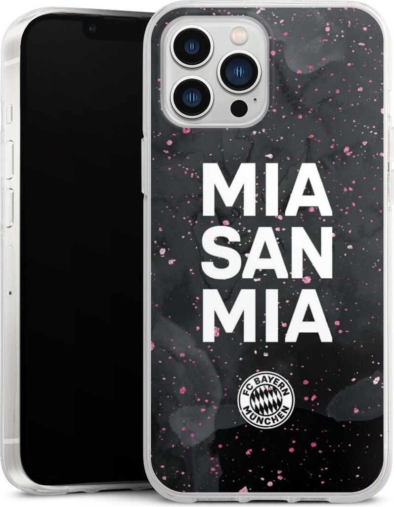 DeinDesign Handyhülle für Apple iPhone 13 Pro Max Silikon Hülle Case Smartphone Schutzhülle FC Bayern München Mia San Mia Girl Style