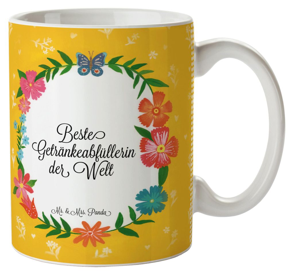 Mr. & Mrs. Panda Pott Getränkeabfüllerin - Geschenk, Kaffeetasse, Beruf, Becher, Henkelbecher, schöne tasse, Studium, Teepott, Schenken, Rente