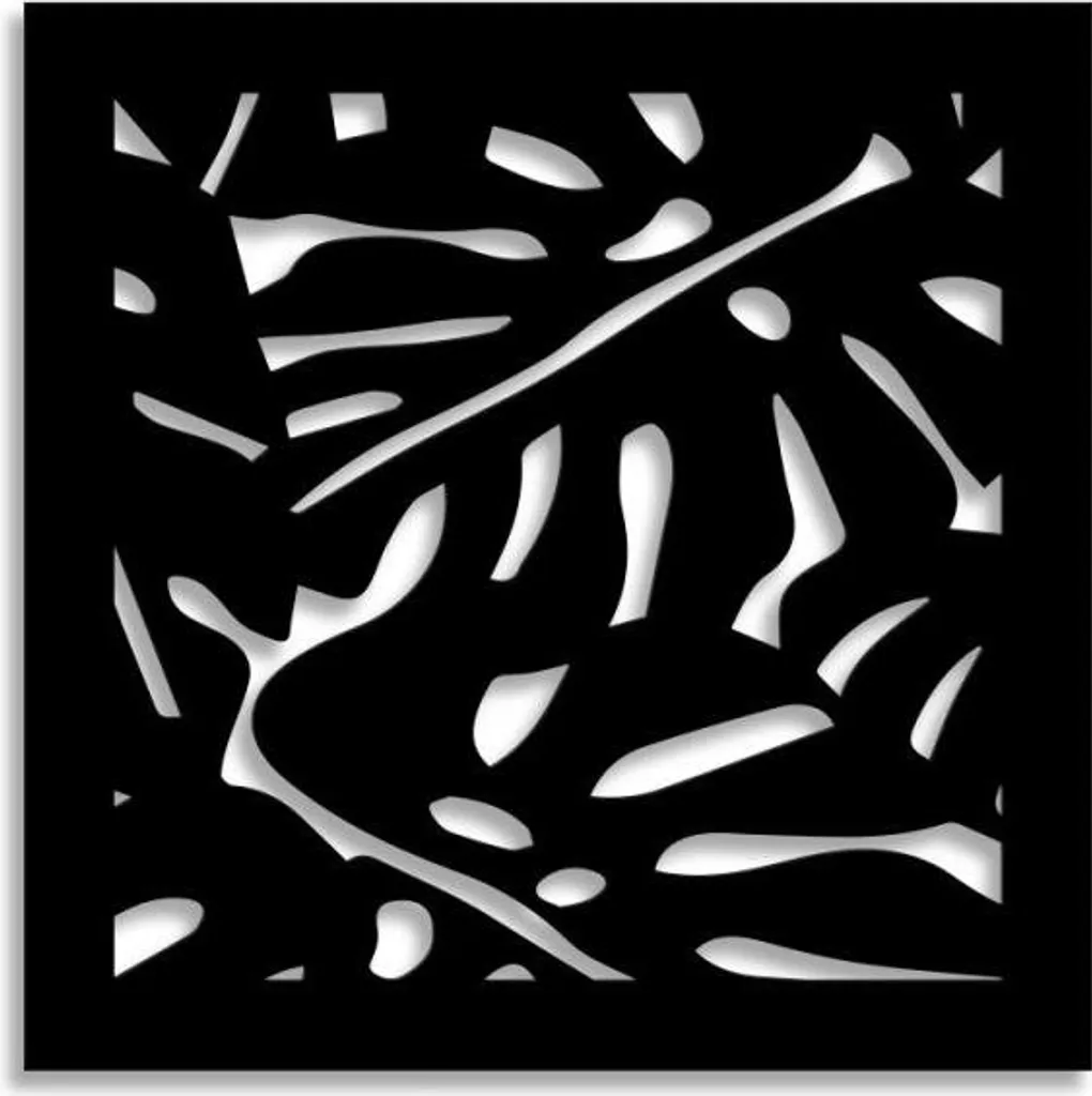 Pannello Divisorio PVC Nero 98x98 cm FILODENDRO - Spessore 10mm