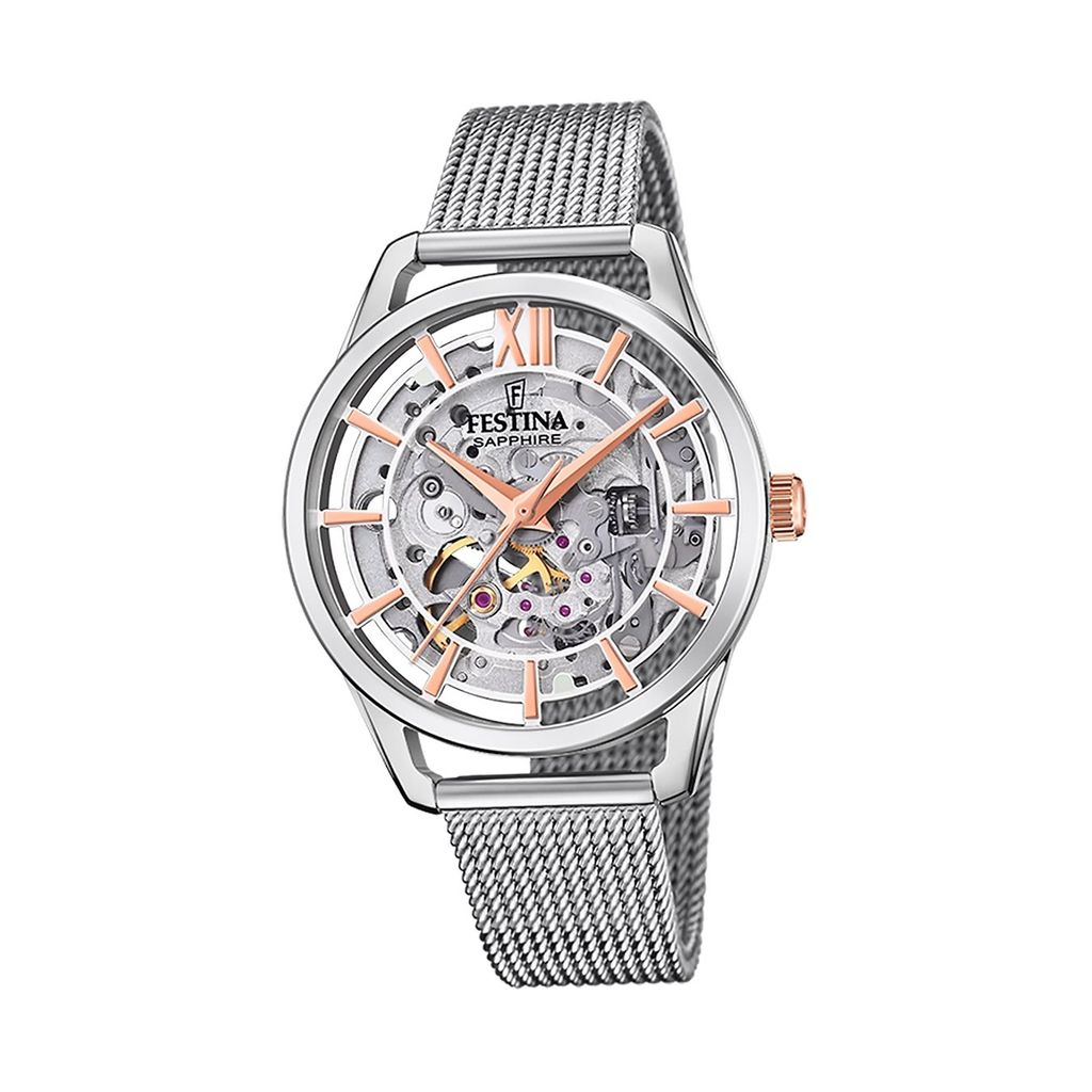 Festina Edelstahl Damen Uhr Armbanduhr silber Luxus D2UF20627/1