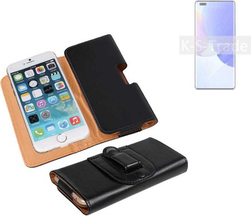K-S-Trade Schützhülle Handyhülle kompatibel mit Huawei nova 9 Pro Holster Gürtel Tasche Schutzhülle Handy-Tasche Smartphone Case Seitentasche