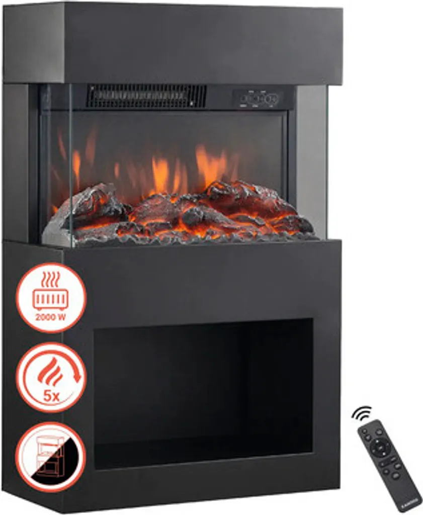 Cheminée électrique sans fumée Kaminio Henri 2000W pour appartement