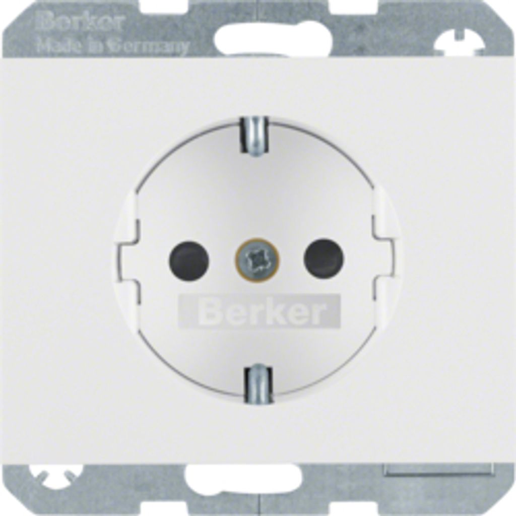 Berker SCHUKO Steckdose 41357009 polarweiß, glänzend