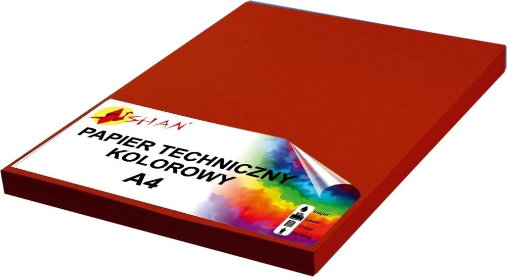 Technisches Papier A4 300g rot dunkel 50 Blatt