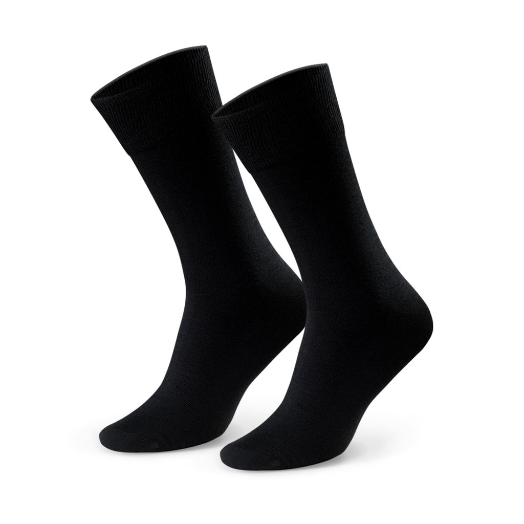 3 Paar 68% Merino Wolle Socken Business Freizeit Damen Herren fein glatt weich warm wadenlang Feinbund - lieferbar in Mélange Graphit oder Schwarz