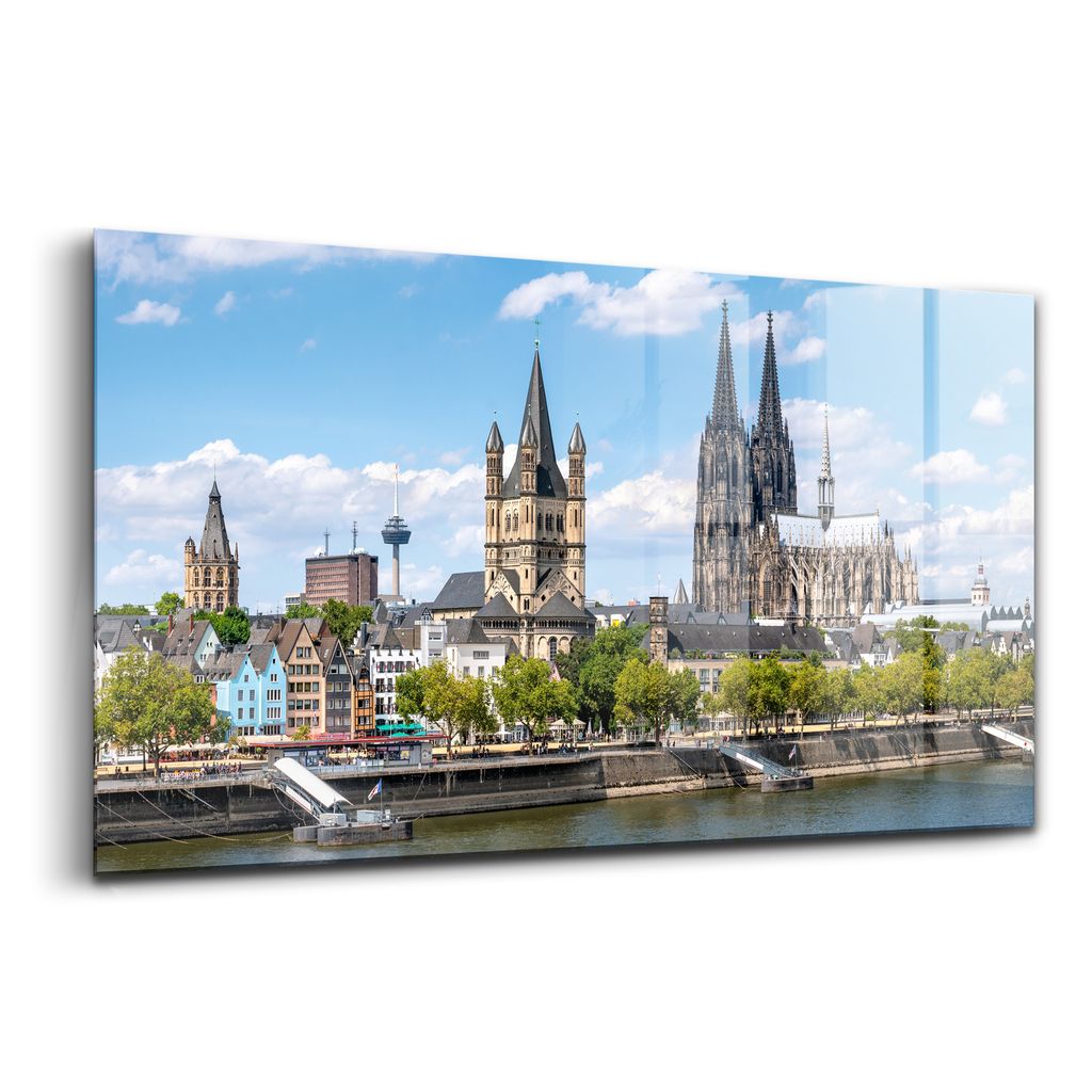 Glasmalerei - dekorative Malerei - moderne Malerei - 140x70 - Panorama in Köln