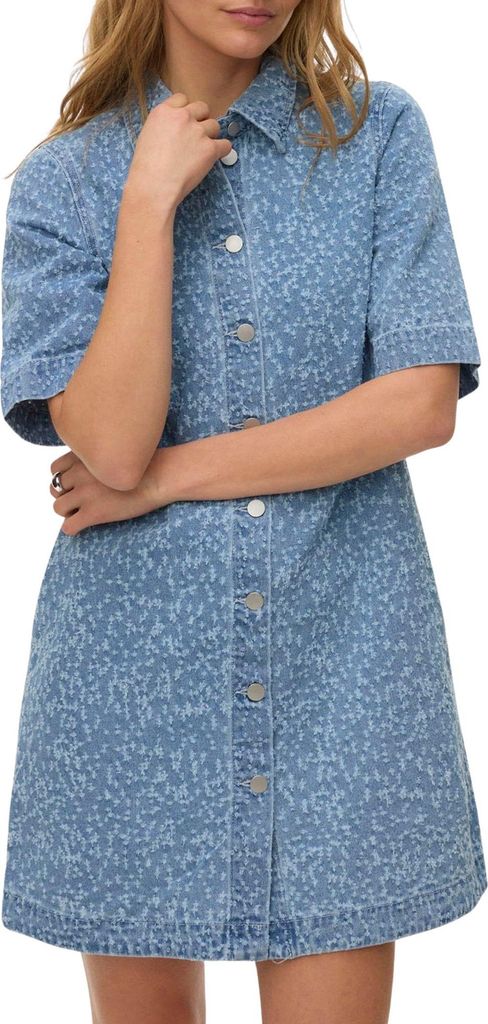 Vero Moda Fenja 2/4 Frayed Denim Kleid Damen