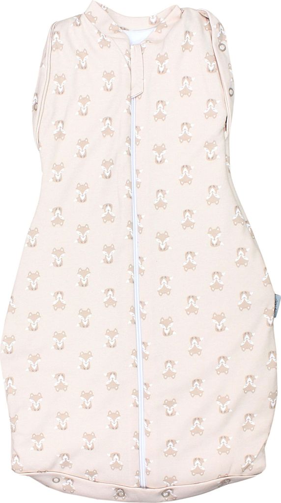 TupTam Baby Pucksack e Materialien Swaddle Bag Wattiert Babyschlafsack 2.5 TOG unisex, Farbe: Wattiert 2.5 TOG / Fuchs Beige, Größe: 3-6 Monate